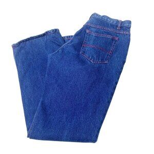 Vintage No Boundaries Y2K Red Contrast Stitch High Rise Jeans Juniors Size 11